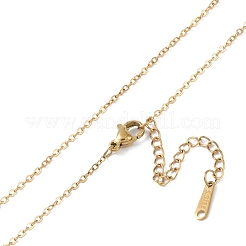 201 collane a catena in acciaio inossidabile&nbsp;NJEW-P309-19A-G