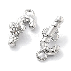 Pendentifs en zircone cubique transparente micro pavé&nbsp;KK-M102-04P