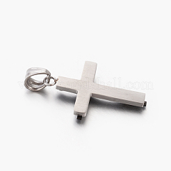 Colgante de cruz de acero inoxidable 201 bicolor para hombre y mujer&nbsp;STAS-F010-70