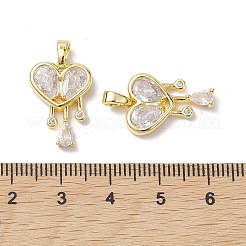 Valentinstag Messing Micro Pave klare Zirkonia Anhänger&nbsp;KK-K360-25G