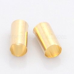 Abalorios de cobre amarillo columna&nbsp;KK-G250-G