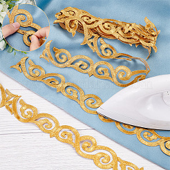 Thermocollant/coudre sur polyester broderie nuages de bon augure ruban de dentelle&nbsp;OCOR-WH0088-45B