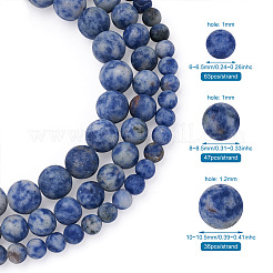 3 Stränge 3 Stil natürliche blaue Fleck Jaspis Perlen Stränge&nbsp;G-YS0001-03