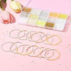 DIY-Kits zur Herstellung von Armbändern aus runden Glasperlen&nbsp;SEED-FS0001-34