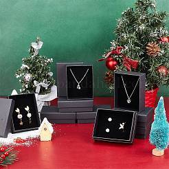 Kraft Baumwolle gefüllt Pappe Papier Schmuck Set Boxen&nbsp;CBOX-R036-11B