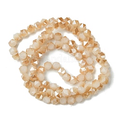 Chapelets de perles en verre électroplaqué&nbsp;EGLA-K061-08A-PL01