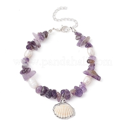 3 Stück 3-teiliges Charm-Armband-Set mit natürlichen Muscheln&nbsp;BJEW-TA00396