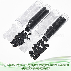 440 pz 4 stili di ciondoli per diapositive in acrilico opaco&nbsp;OACR-NB0001-44