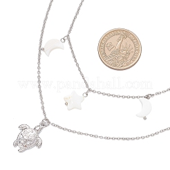 Schmucksets aus Edelstahl 304 mit Schildkröte und Stern&nbsp;SJEW-JS01352