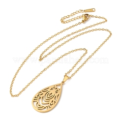 Collane con ciondolo in acciaio inossidabile 304&nbsp;NJEW-P283-05G