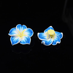 Handgemachten Polymer Clay 3 d Blume Plumeria Perlen&nbsp;X-CLAY-Q192-30mm-05
