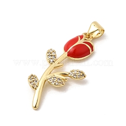 Pendenti in zirconi cubici trasparenti in micro pavè di ottone&nbsp;KK-H267-109G-01