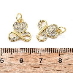 Pendentifs avec zircon cubiques à micro-pavés en laiton&nbsp;KK-C092-24D-G