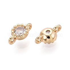 Verbindungsanhänger aus Messing mit kubischem Zirkonia-Pavé&nbsp;KK-N276-04G-01