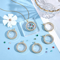 6 pendentif médaillon magnétique en alliage&nbsp;FIND-ME0003-67G