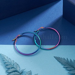 Orecchini a cerchio grandi in acciaio inossidabile 304&nbsp;X-EJEW-F105-07M