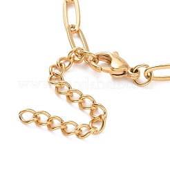 Collana con ciondolo a forma di lucchetto e chiave scheletrica in acciaio inossidabile 304 per donna&nbsp;NJEW-G018-11G