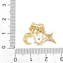Pendentifs en laiton zircon cubique transparent&nbsp;X-KK-Z151-03G-01