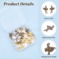 100 pièces 5 couleurs pendentifs en alliage de style tibétain&nbsp;FIND-SC0022-34