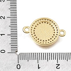 Ciondoli con connettore tondo piatto in ottone micro pavé di zirconi cubici trasparenti&nbsp;LS-KK-E802-32B-G