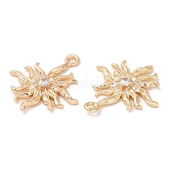 Ottone micro spianare pendenti zirconi&nbsp;KK-C028-43G