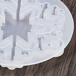 Moules à pendentif en silicone pour flocon de neige de Noël&nbsp;DIY-A054-01C