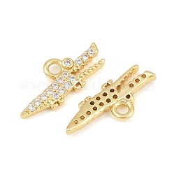Messing micro pave klar zirkonia charme&nbsp;KK-CBA0C67-02G