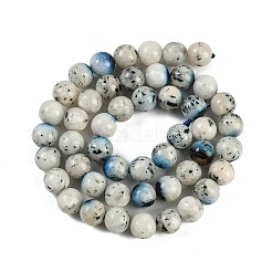 Fili di perline di pietra naturale di ghiacciaio blu ghiaccio&nbsp;G-H062-A04-02