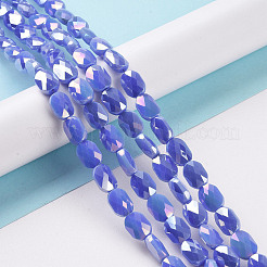 Fili di perle di vetro elettrolitico sfaccettato&nbsp;GLAA-G092-D04