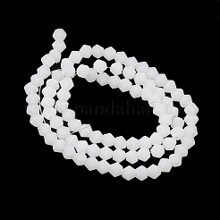 Brins de perles en verre dépoli imitation jade&nbsp;EGLA-A039-J4mm-MD06