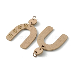 Anneau plat rond et en forme de U&nbsp;WOOD-G019-01