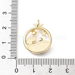 Pendentifs en laiton zircon cubique transparent&nbsp;CU-CBA03AF-04B-G