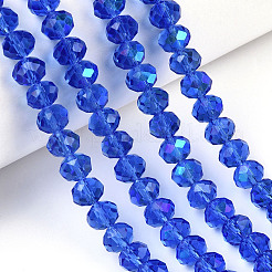 Chapelets de perles en verre électroplaqué&nbsp;X1-EGLA-A034-T6mm-L26