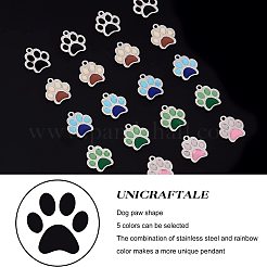 20 Stück 5 Farben 304 Edelstahl Emaille Charms&nbsp;STAS-UN0026-51