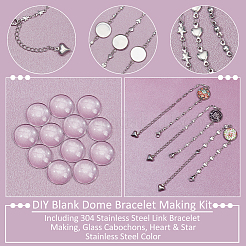 Kit de fabrication de bracelets dômes vierges à faire soi-même&nbsp;DIY-NB0009-80