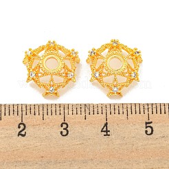 Bouchons de perles en laiton plaqué en rack&nbsp;KKB-L215-050G