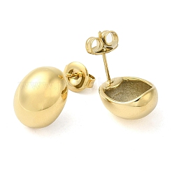 Pendientes ovalados de acero inoxidable 304 con revestimiento iónico (IP)&nbsp;EJEW-Z022-12G