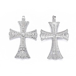 Legierung Rhinestone-große Anhänger&nbsp;PALLOY-E470-01S-AAA