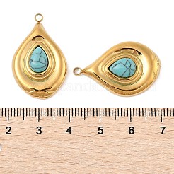 Pendentifs de turquoise synthétique&nbsp;STAS-P380-25G-01