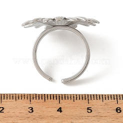 Offene Manschettenringe aus Edelstahl 304 für Damen&nbsp;RJEW-T037-03P