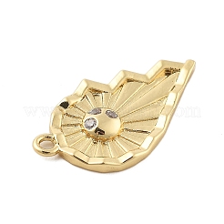 Pendentifs avec zircon cubiques à micro-pavés en laiton&nbsp;KK-L228-25A-G