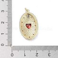 Placage de crémaillère en laiton micro pavé pendentifs en zircone cubique claire&nbsp;KK-H474-23G-03