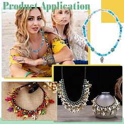 DIY-Kits zur Herstellung von Armbändern mit Ozeanmotiven aus synthetischem Türkis und natürlicher Kauri-Muschel&nbsp;DIY-PH0028-54