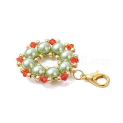 Decorazioni pendenti con ghirlande natalizie in vetro&nbsp;HJEW-JM04172-02