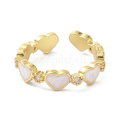 Herz echte 18k vergoldete Manschettenringe für Mädchen Frauen Geschenk&nbsp;X-ZIRC-C021-05G