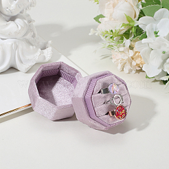 Ringbox aus Kunststoff mit Samtbezug&nbsp;VBOX-WH20003-001J