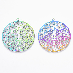 Pendentifs en filigrane d'acier inoxydable avec placage ionique (IP) 201&nbsp;X-STAS-T057-25