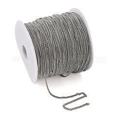 Bügeln flachen Doppelketten&nbsp;CH-ZX009-4x3mm-P