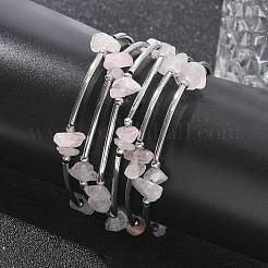 Pulseras de urdimbre de chips de piedras preciosas&nbsp;X-BJEW-JB01517-01