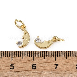 Pendentifs avec zircon cubiques à micro-pavés en laiton&nbsp;KK-Z120-07G-03